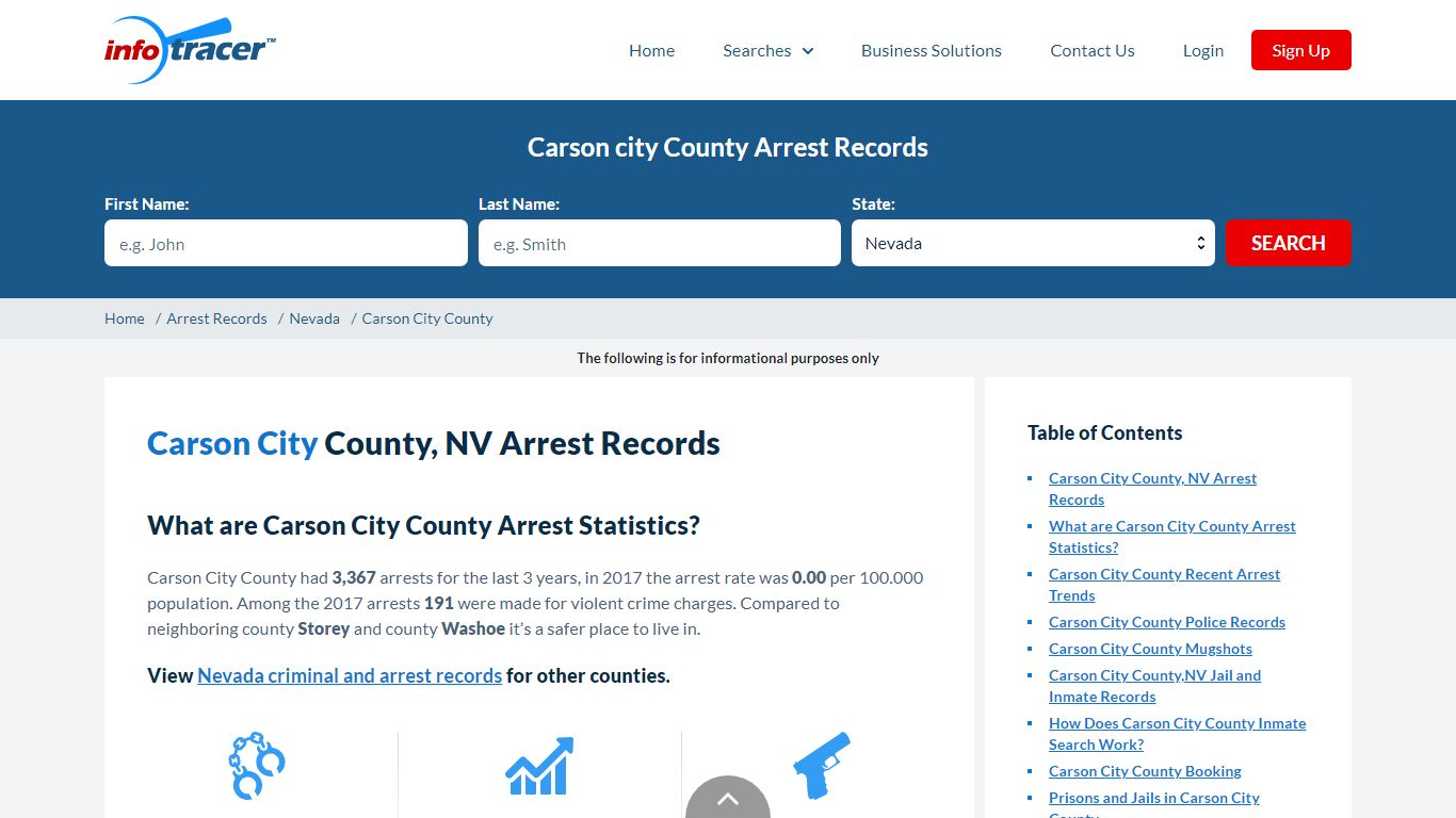 Carson City, NV Arrests, Mugshots & Jail Records - InfoTracer